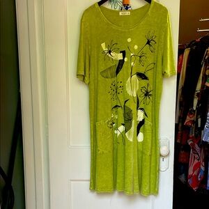 Floral Green Women's Dress